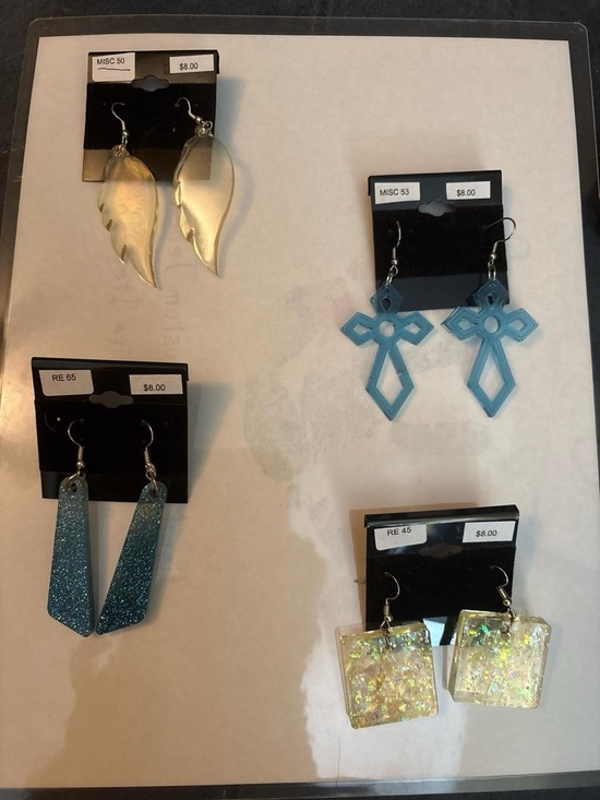 Handmade Jewelry - Mystery Earrings: Handmade Resin Assorted Dangle Earrings